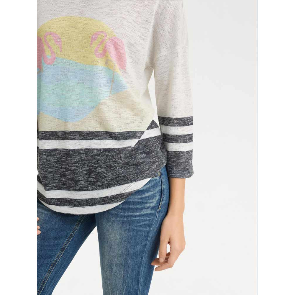 Druckpullover natur-bunt