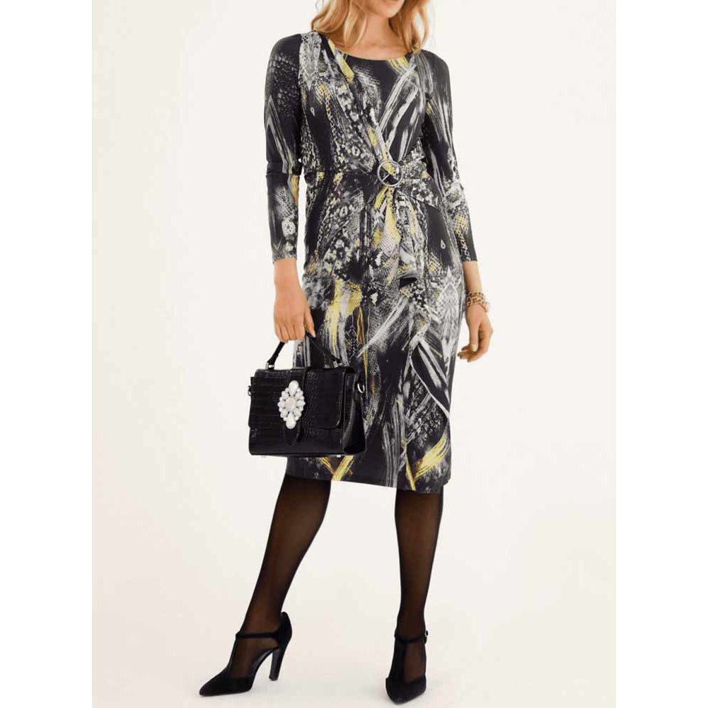 Designer-Druckkleid bunt