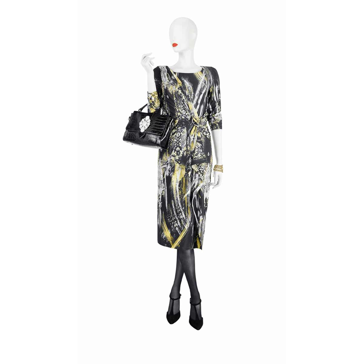Designer-Druckkleid bunt