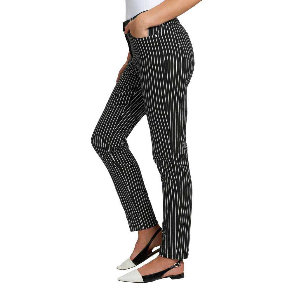Stretchhose schwarz-weiß