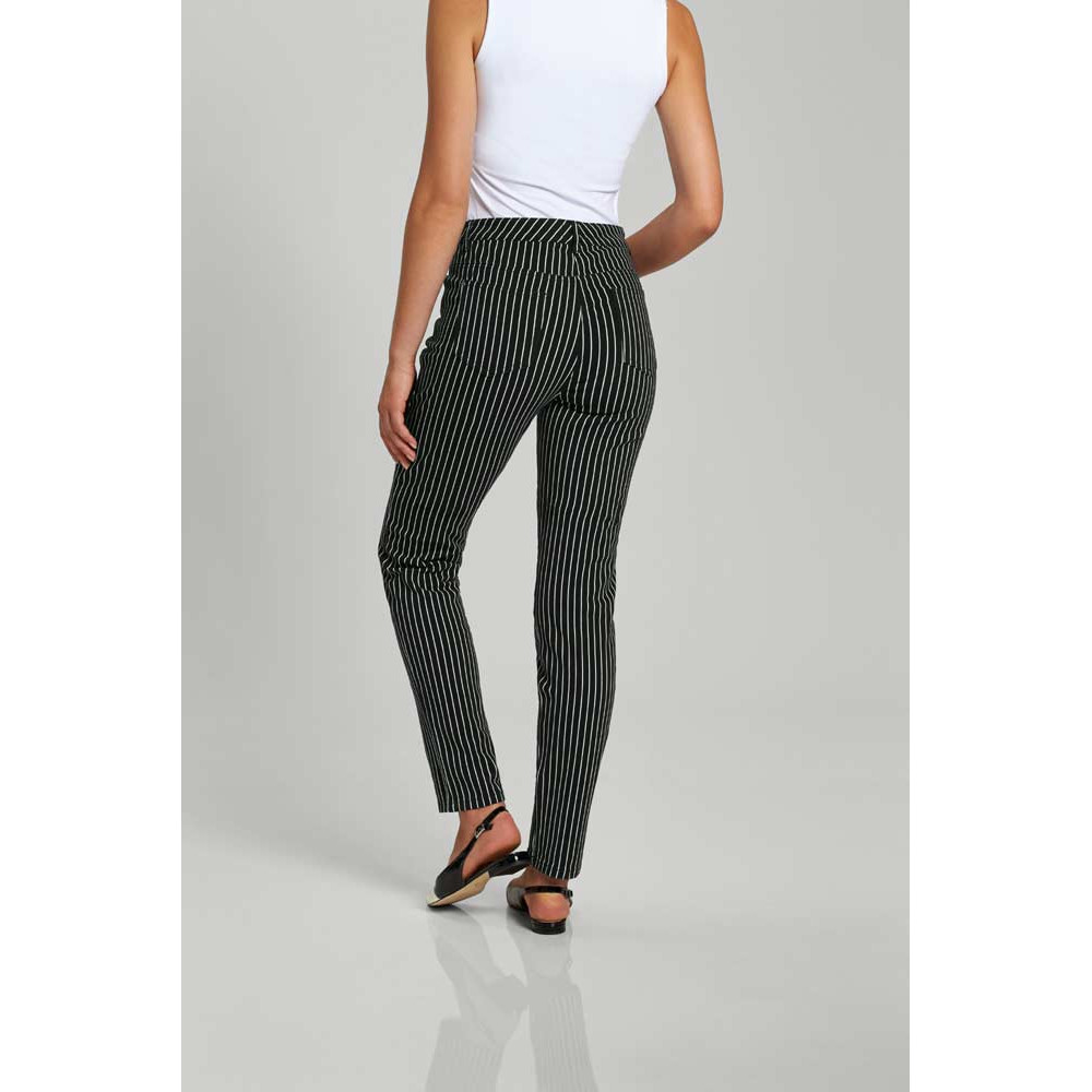 Stretchhose schwarz-weiß