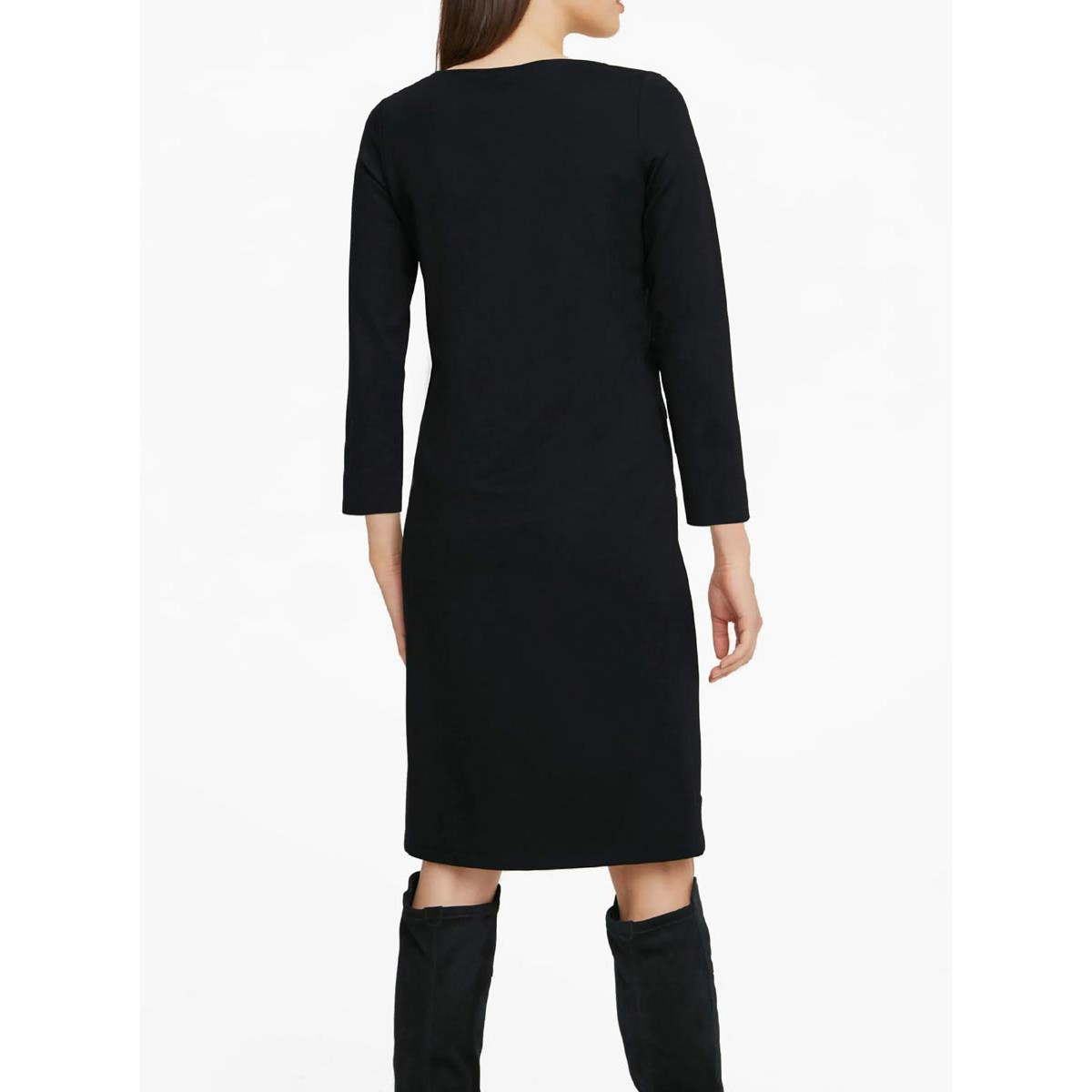 Designer-Druckkleid schwarz-bunt