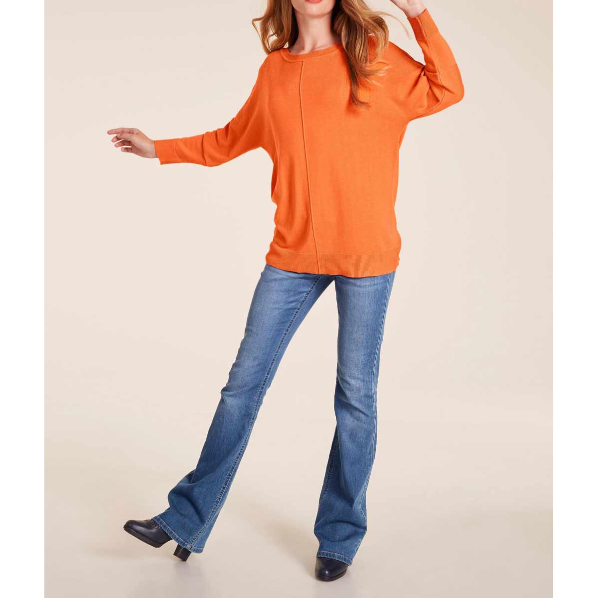 Designer-Oversizedpullover orange