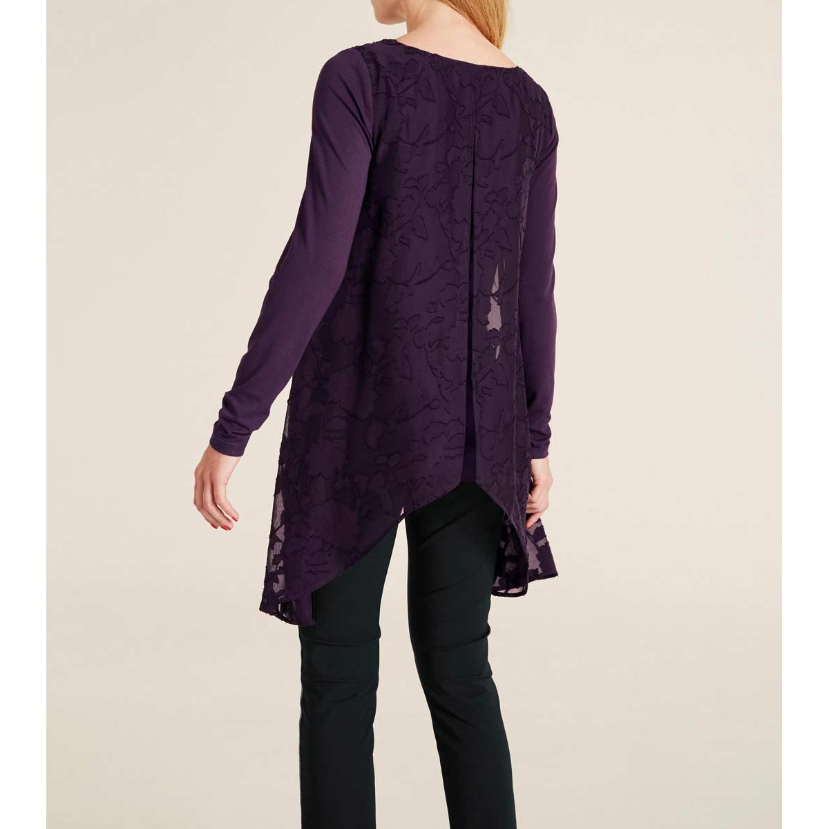 Designer-2-in-1-Shirt pflaume