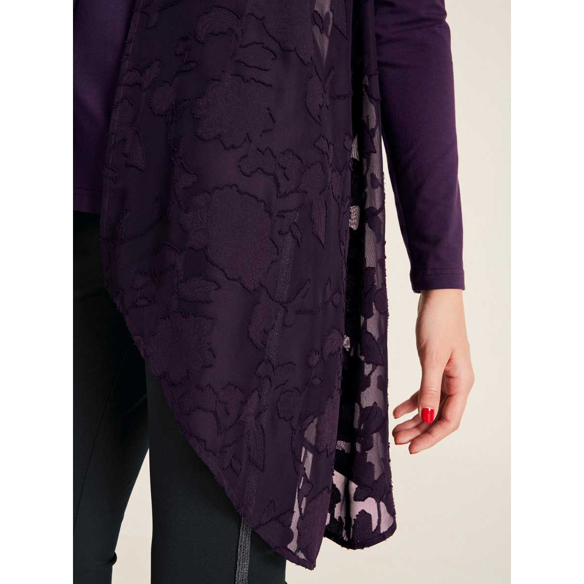 Designer-2-in-1-Shirt pflaume
