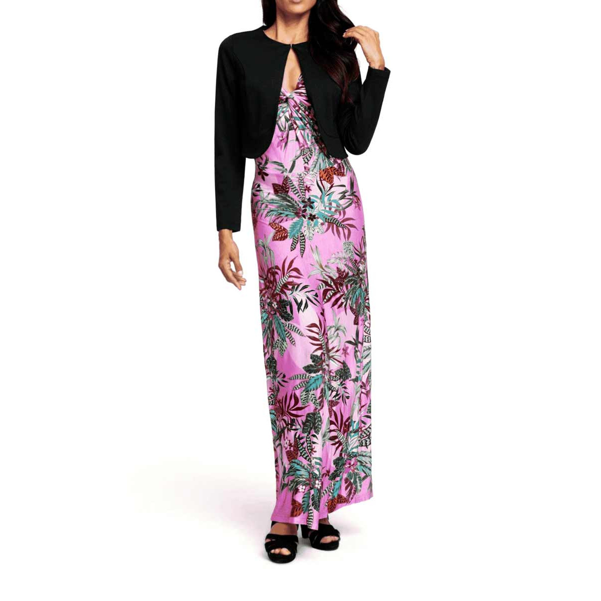 Designer-Druckkleid bunt