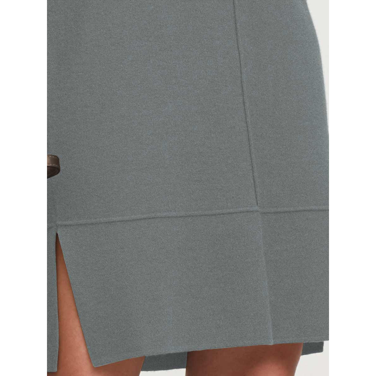 Designer-Strickkleid grau-melange