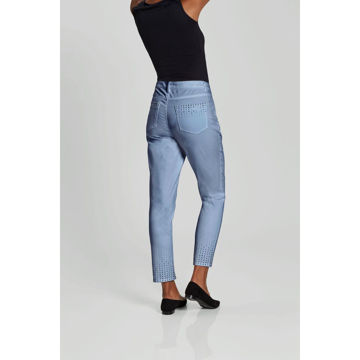 Stretchjeans m. Ziernieten jeansblau