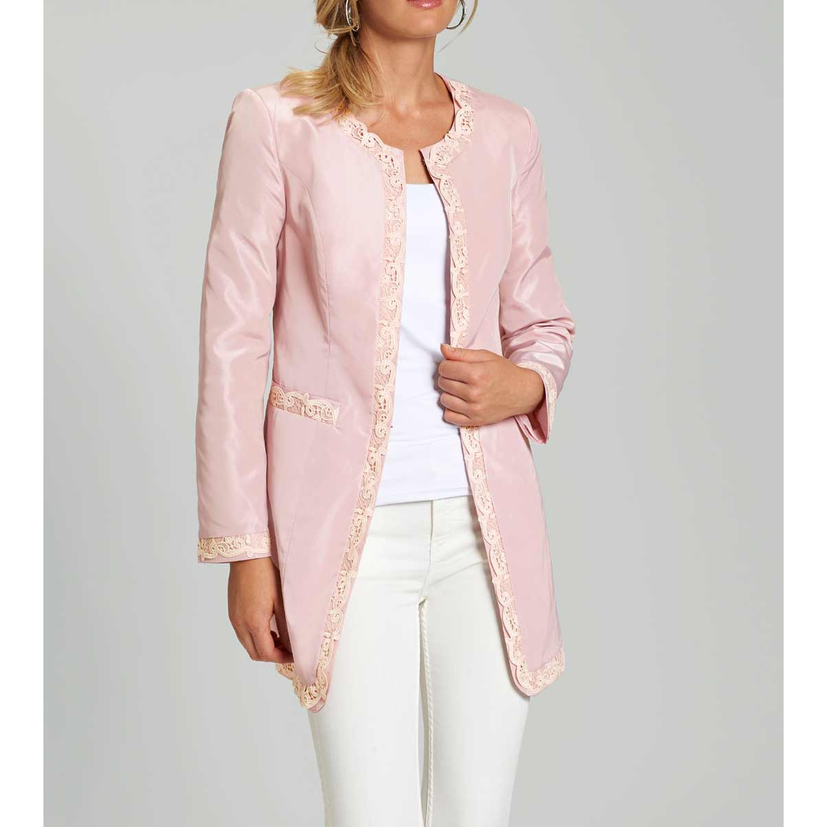 Blazer m. Spitze rosé