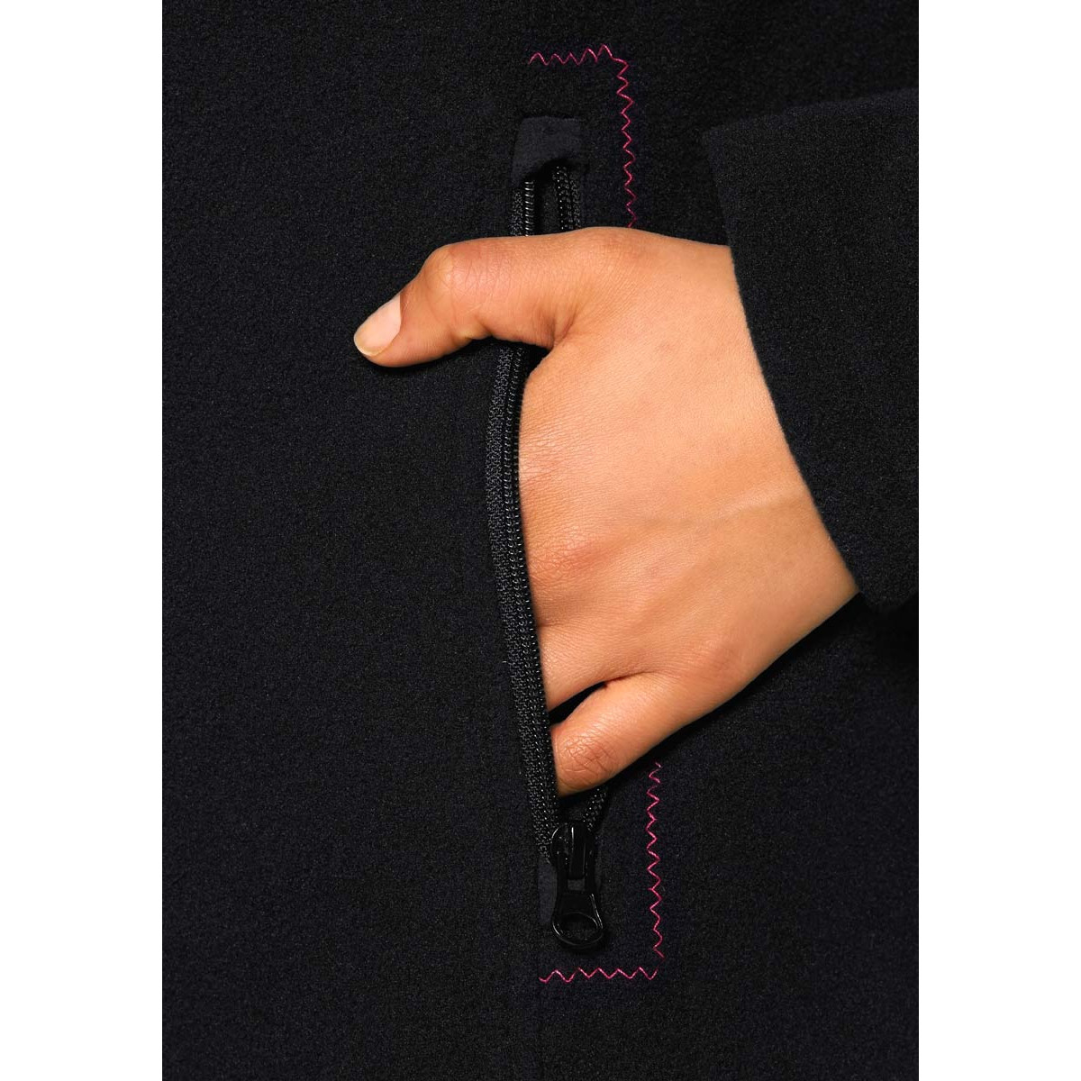Marken-Fleecejacke schwarz