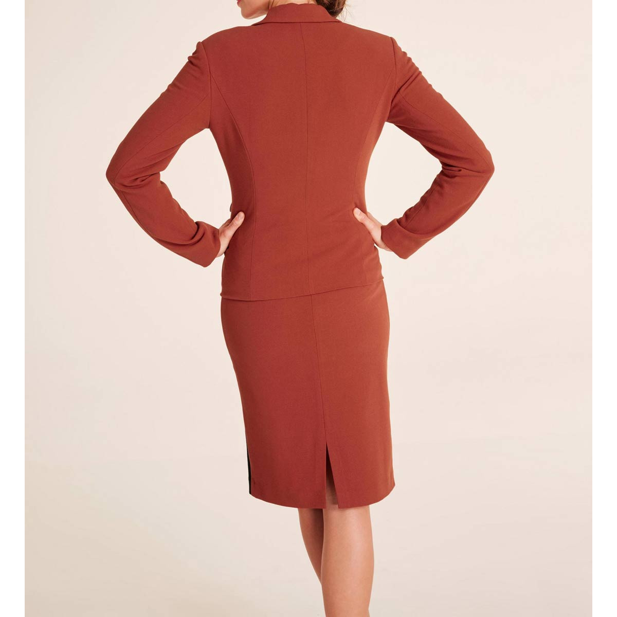 Designer-Blazer rostbraun