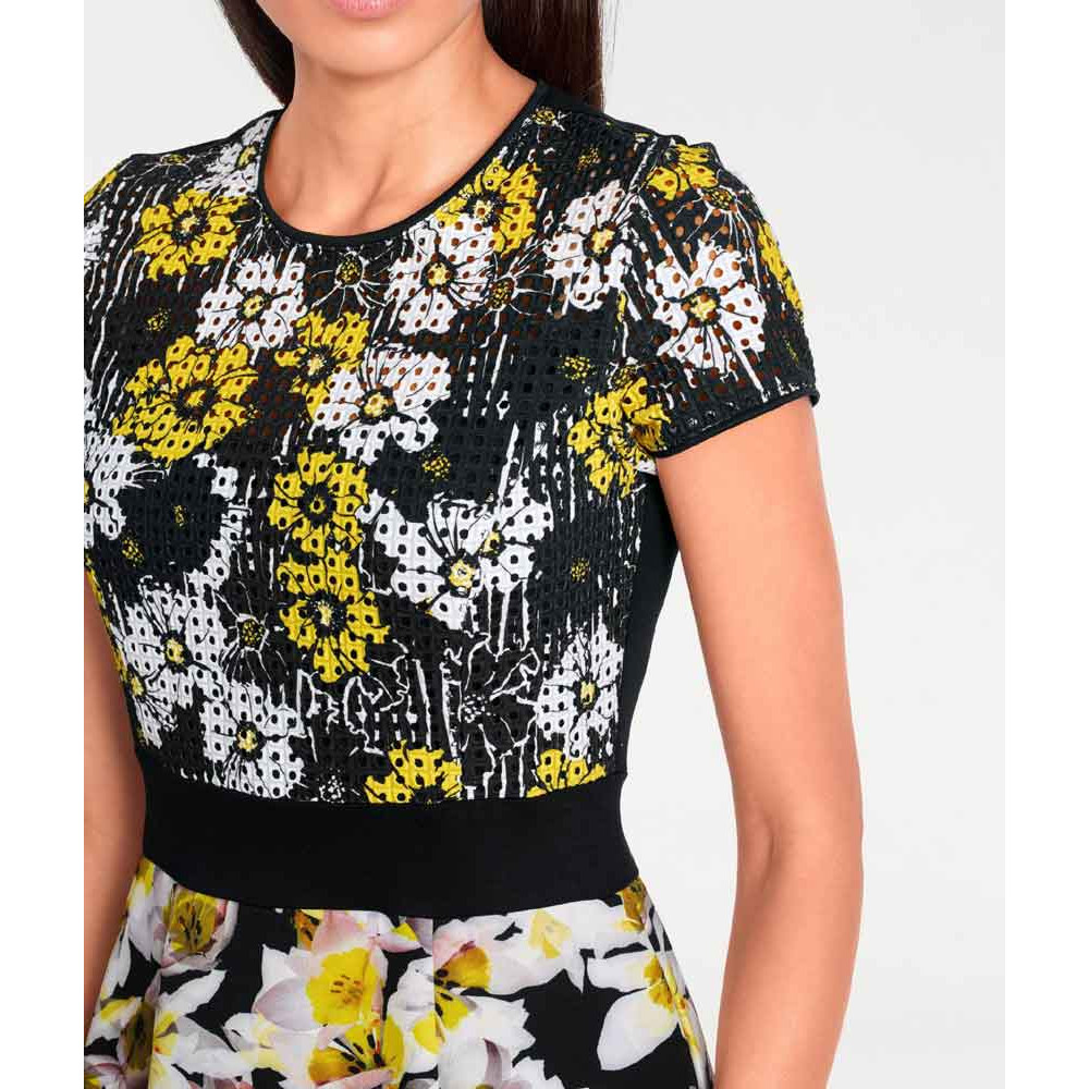 Designer-Prinzesskleid schwarz-gelb