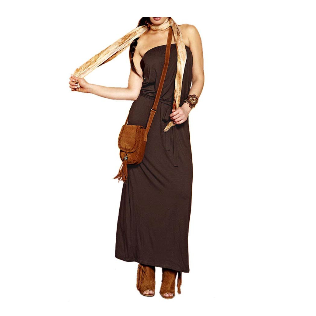 Maxikleid dunkelbraun