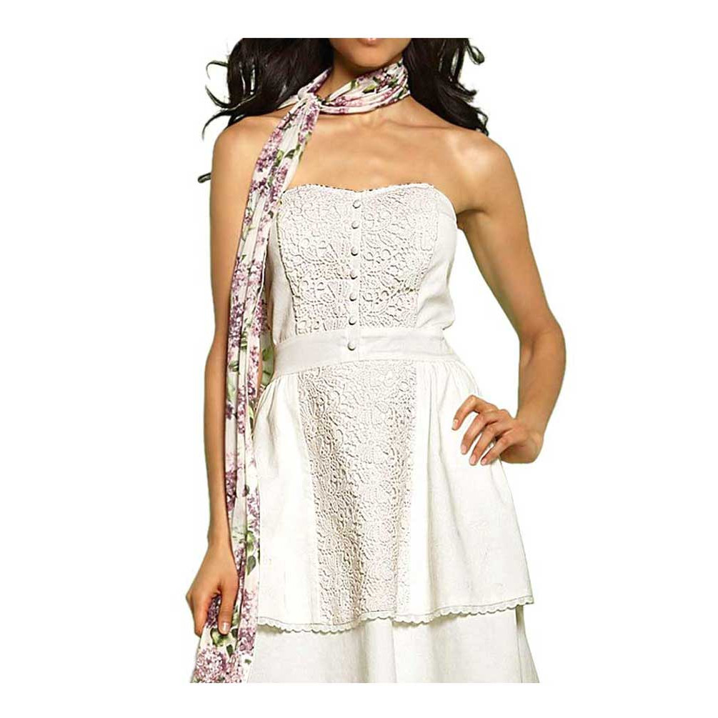Bustierkleid m. Spitze creme