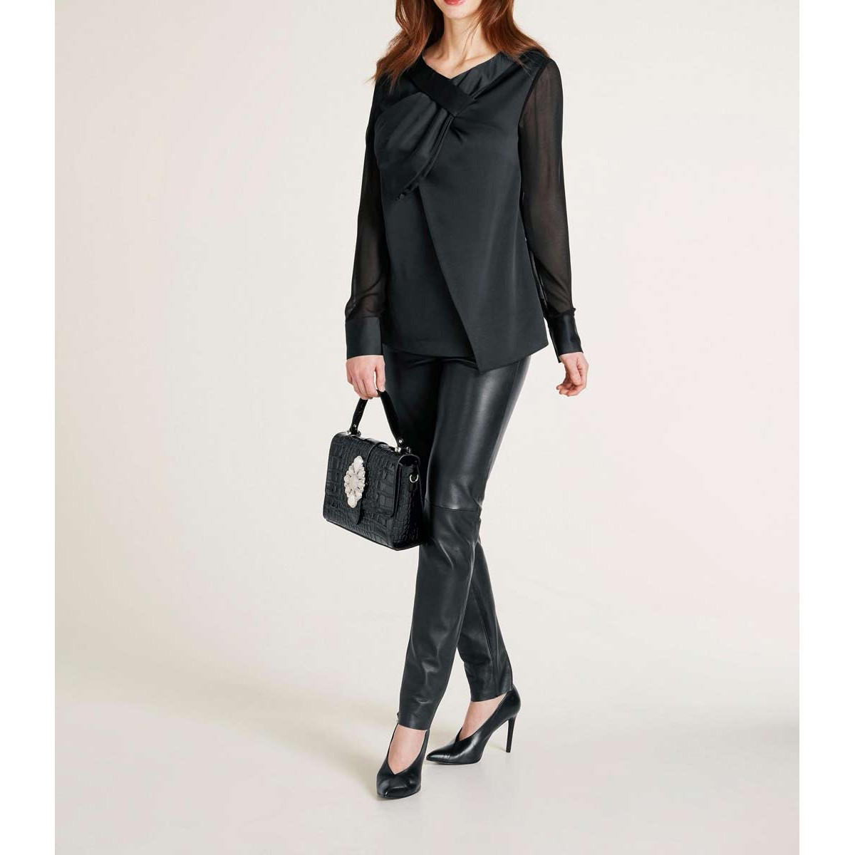 Designer-Bluse schwarz