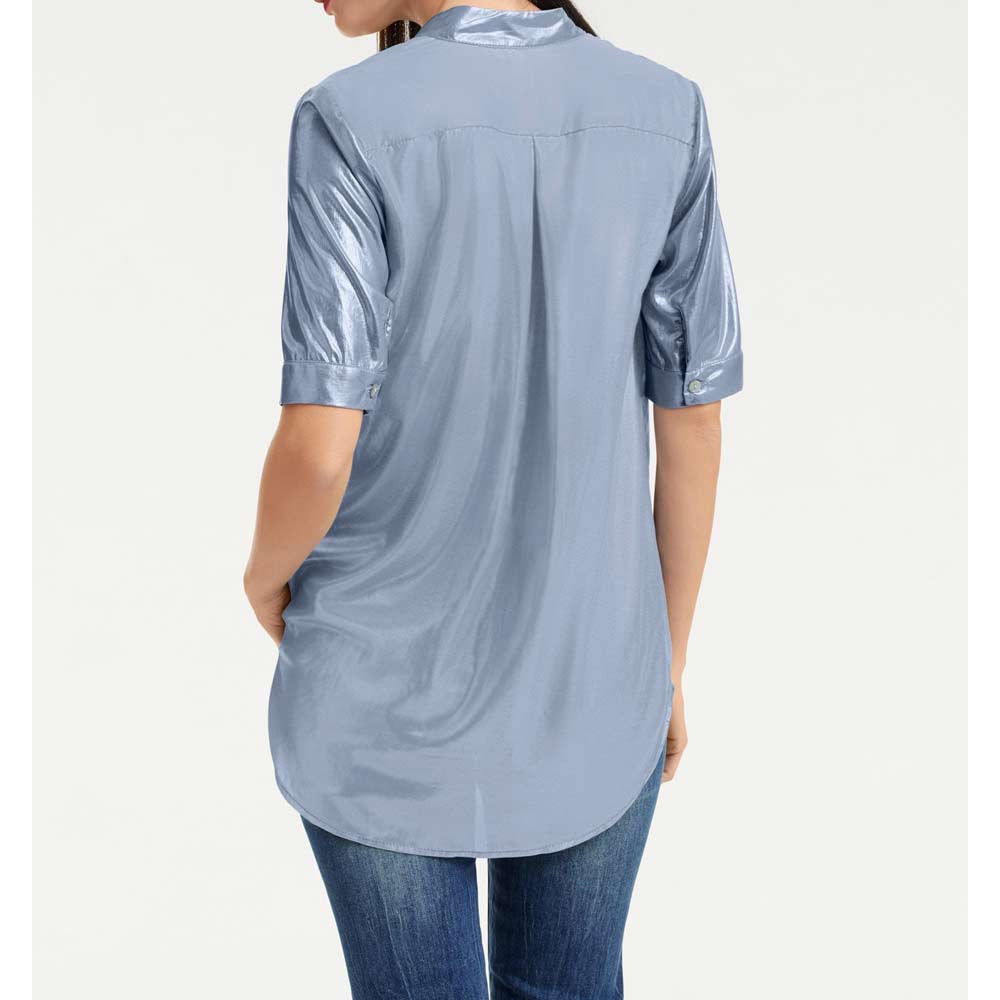 Longbluse blau