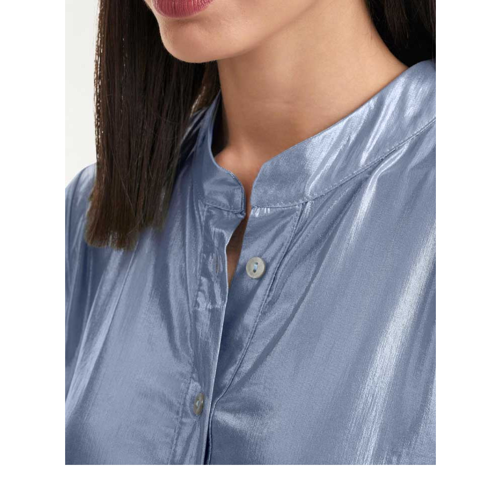 Longbluse blau