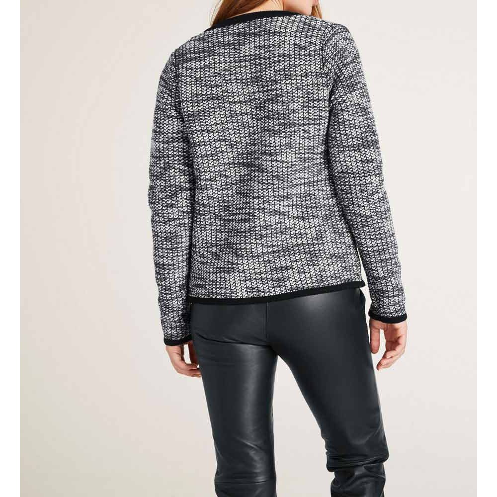 Designer-Strickjacke schwarz-weiß