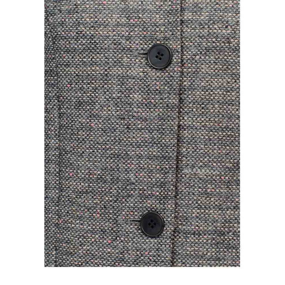 Tweedmantel grau-melange