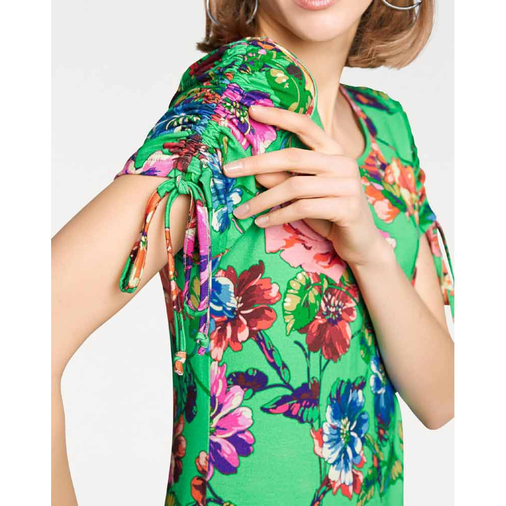 Designer-Druckshirt grün-bunt
