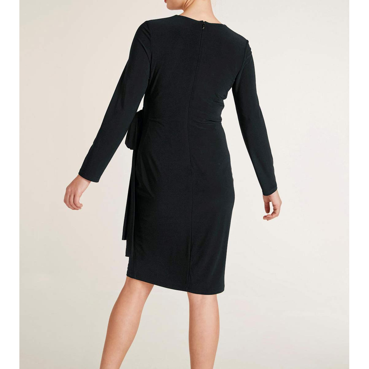 Designer-Wickelkleid schwarz