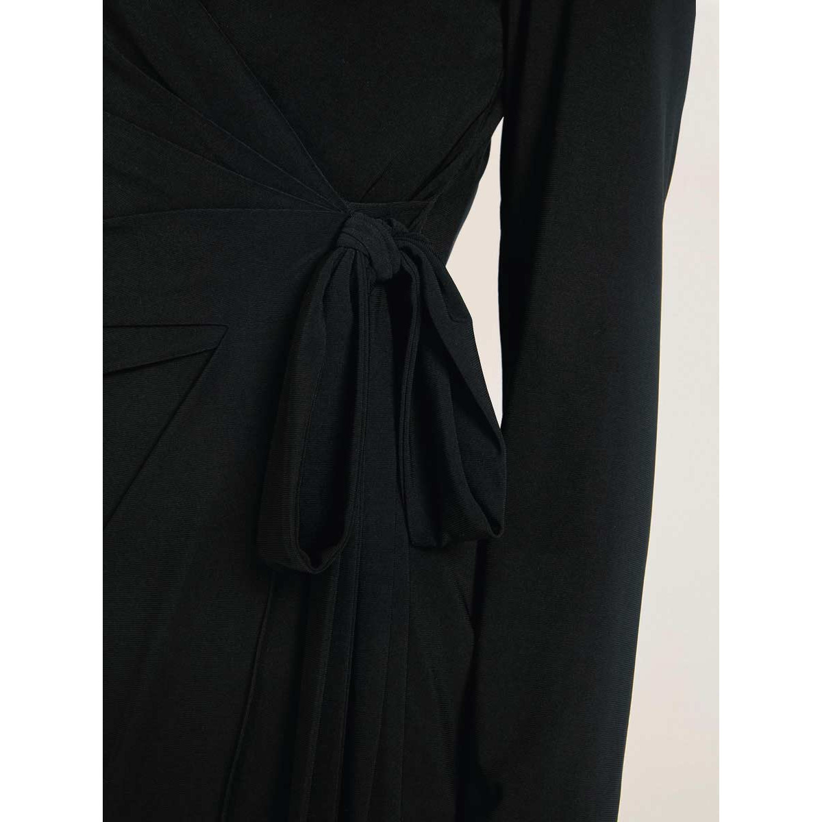 Designer-Wickelkleid schwarz