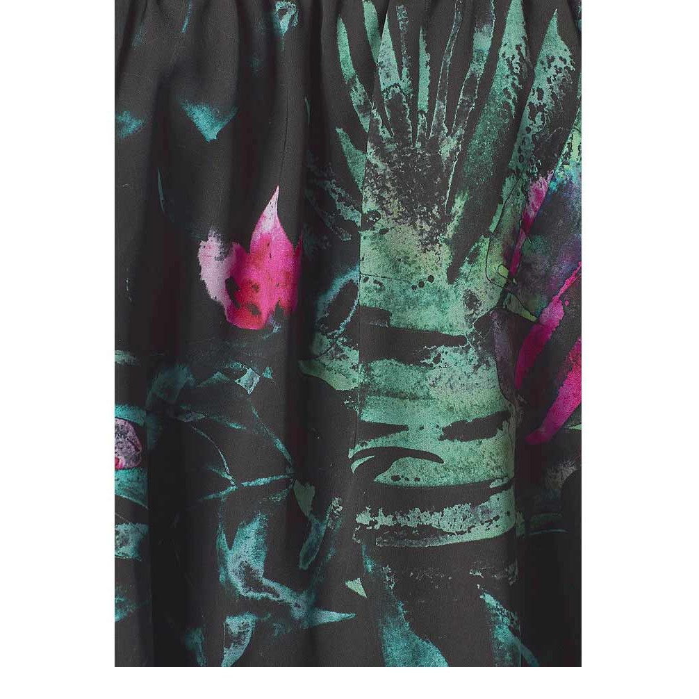 Designer-Carmentop schwarz-bunt