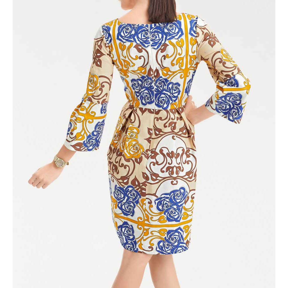 Designer-Druckkleid bunt