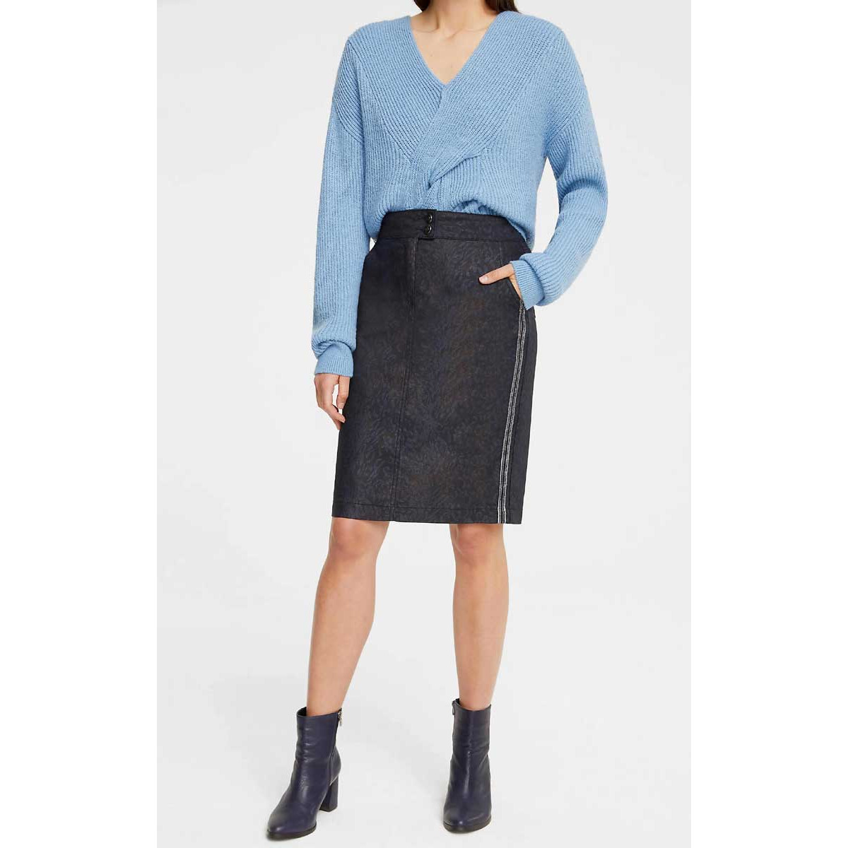 Designer-Jeansrock bunt