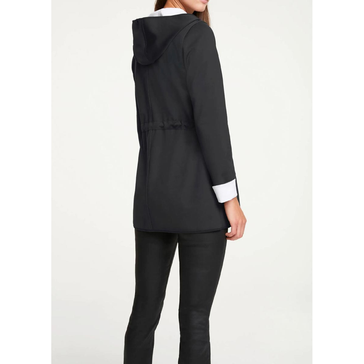 Designer-Jacke m. Kapuze schwarz