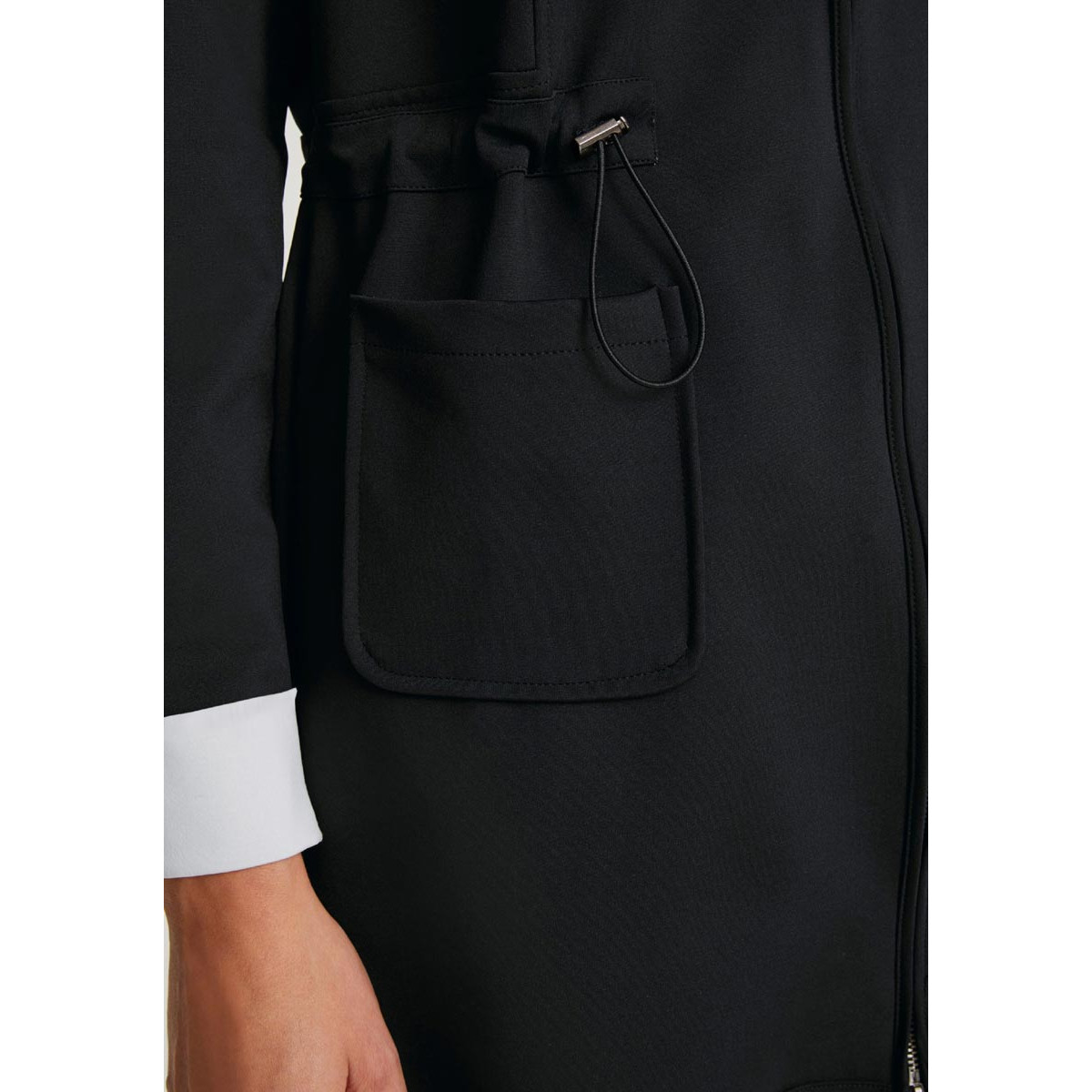 Designer-Jacke m. Kapuze schwarz