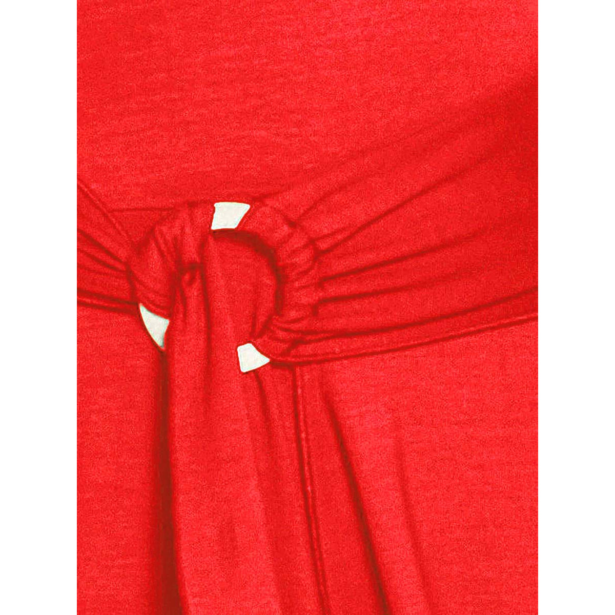 Designer-Jersey-Maxikleid m.Gürtel rot
