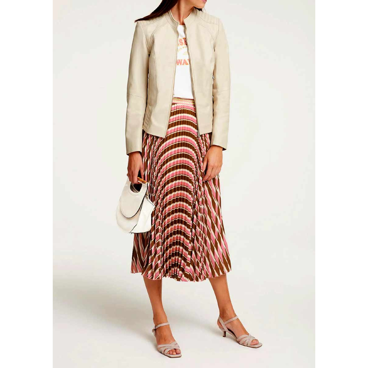 Designer-Plisseerock bunt