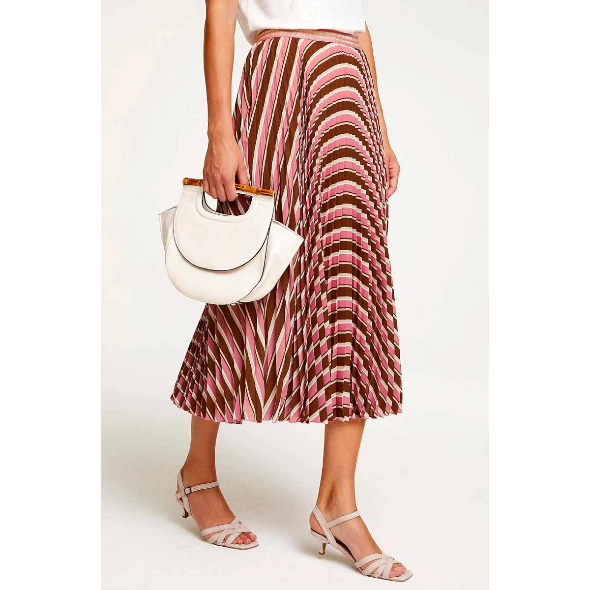Designer-Plisseerock bunt
