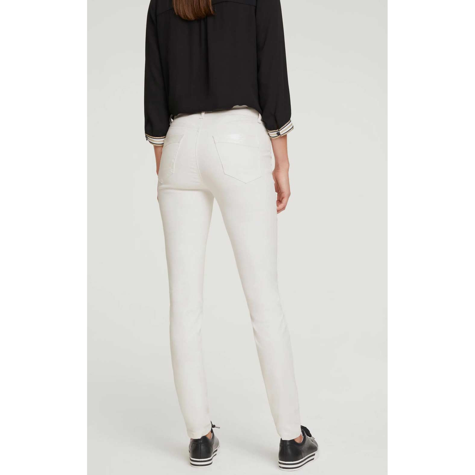 Designer-Jeans m. Pailletten weiß
