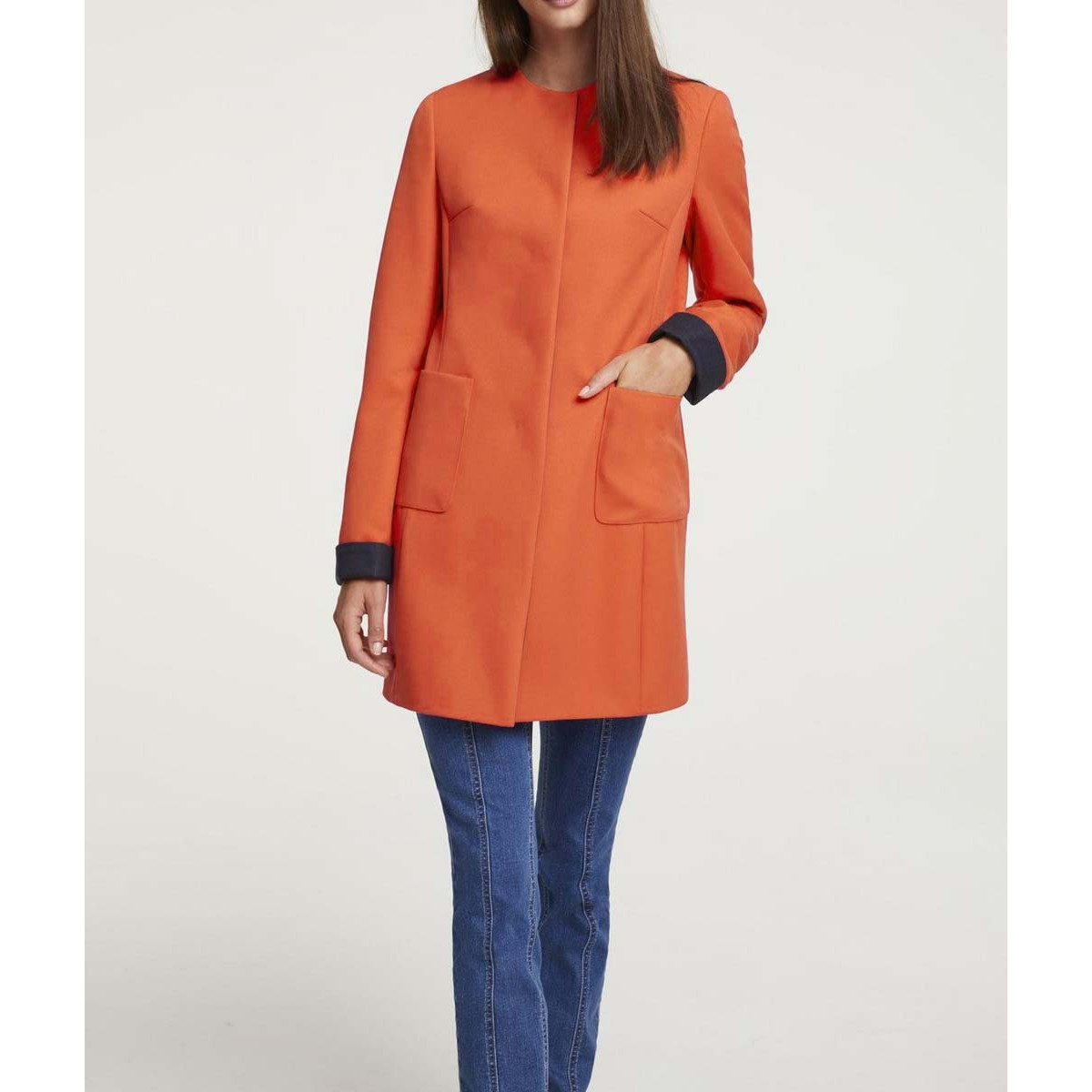 Designer-Mantel orange