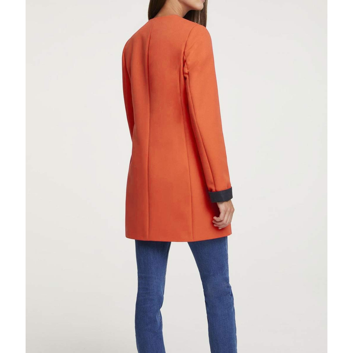 Designer-Mantel orange