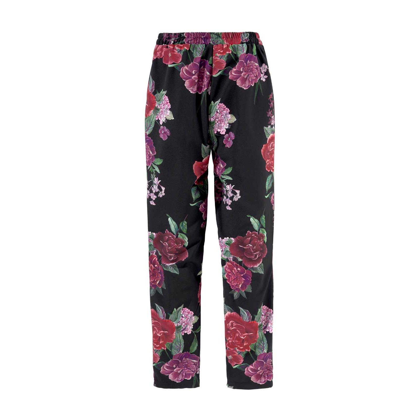 Designer-Druckhose schwarz-bunt