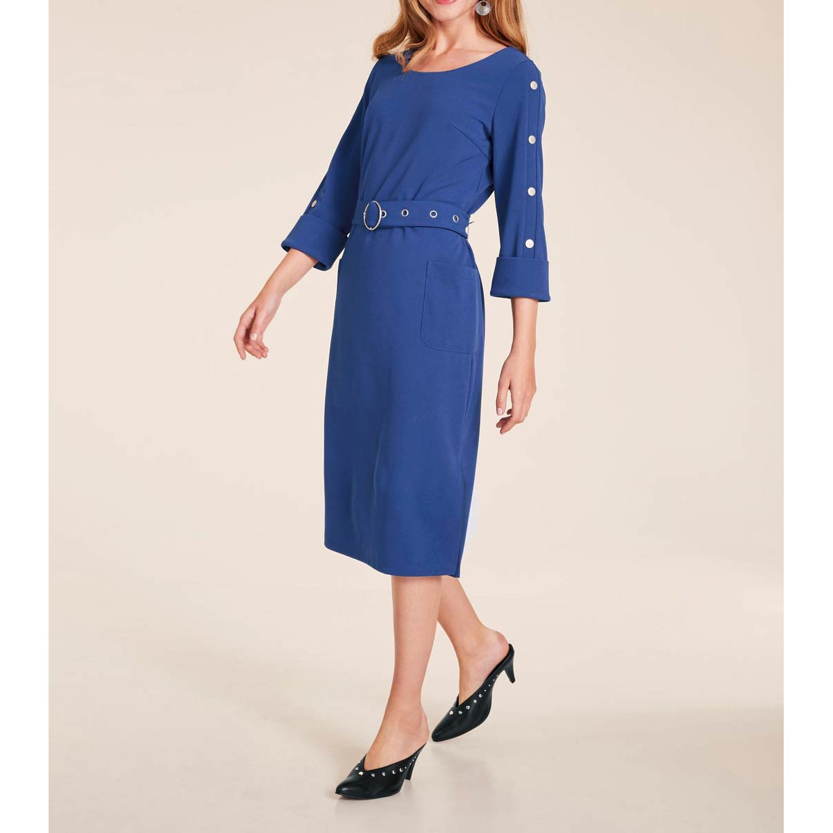 Designer-Kleid azurblau
