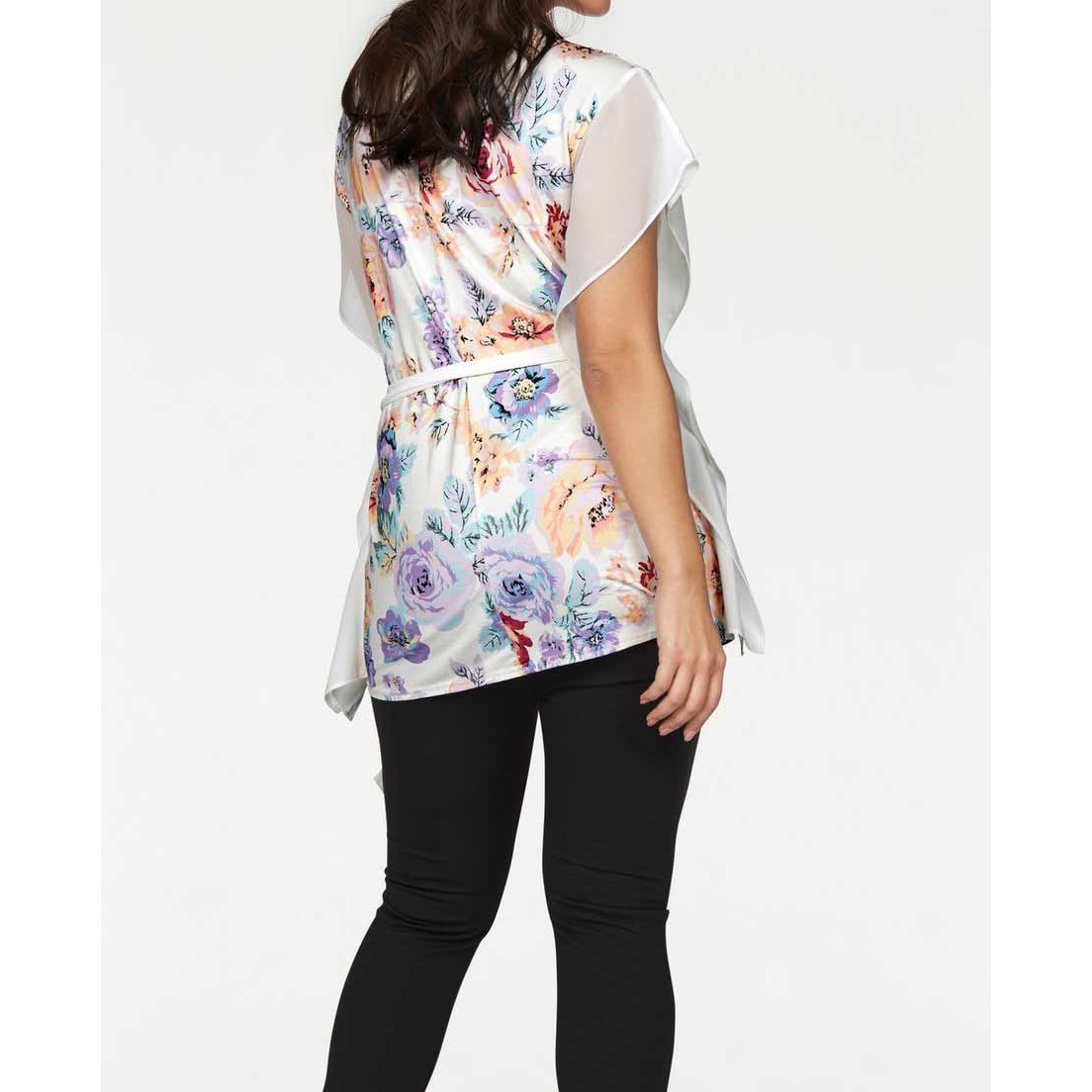 Designer-Tunika-Shirt ecru-bunt