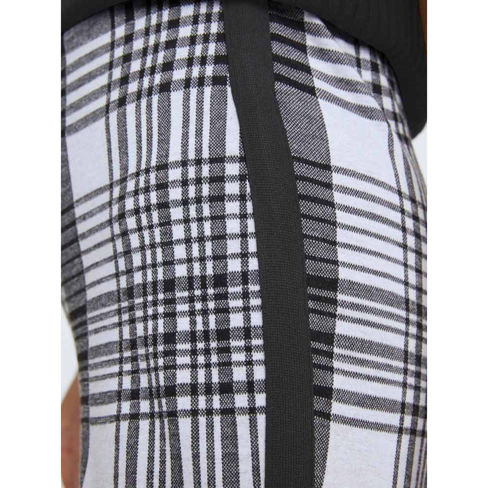 Designer-Jersey-Stretchhose schwarz-weiß