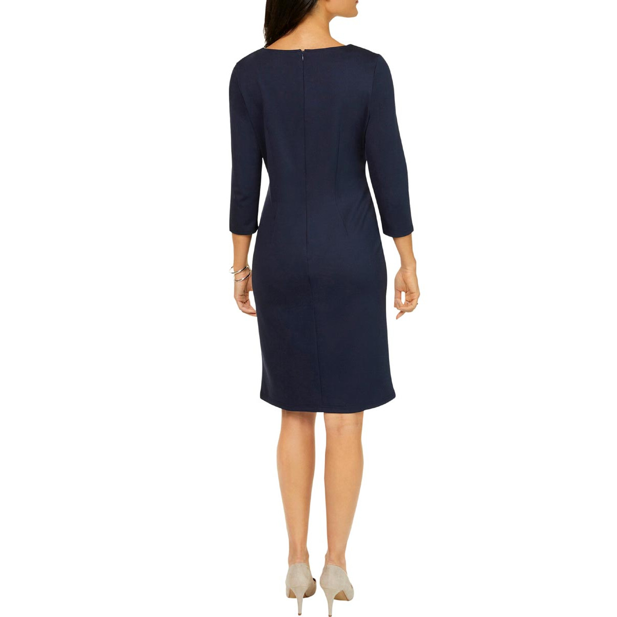 Jerseykleid marine-eisblau-bedruckt