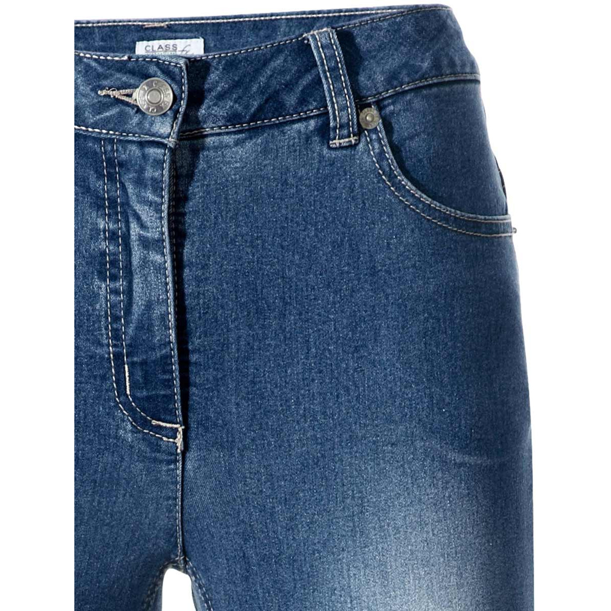 Designer-Bauchweg-Skinny-Jeans blue stone