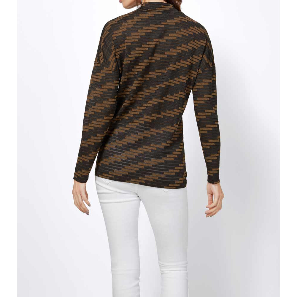 Jerseyshirt schwarz-bronze