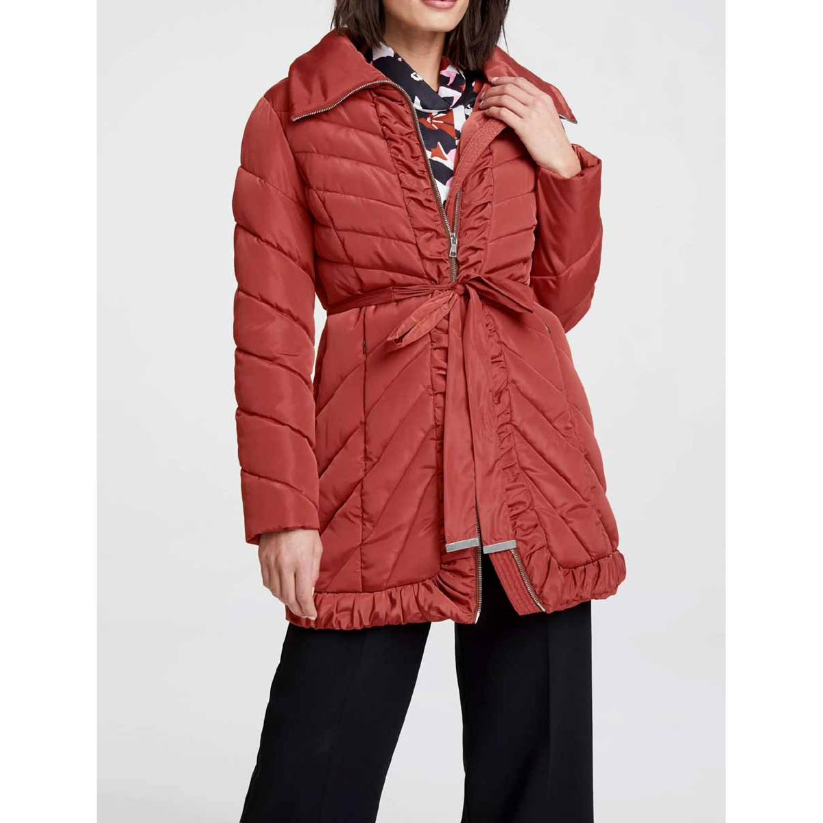 Designer-Steppjacke kaminrot