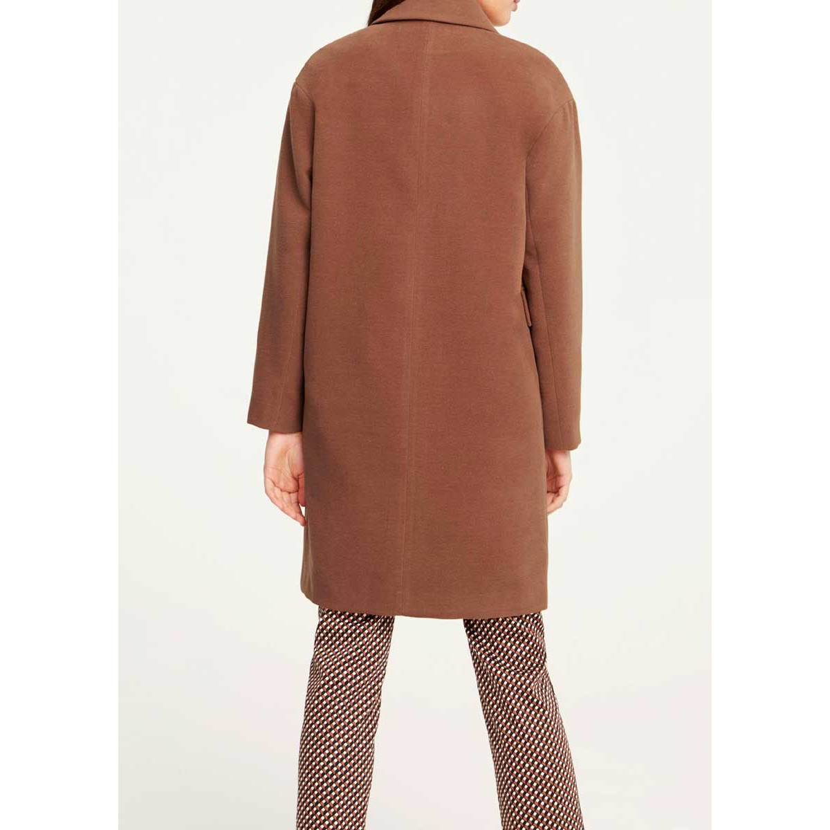 Designer-Flauschmantel cappuccino