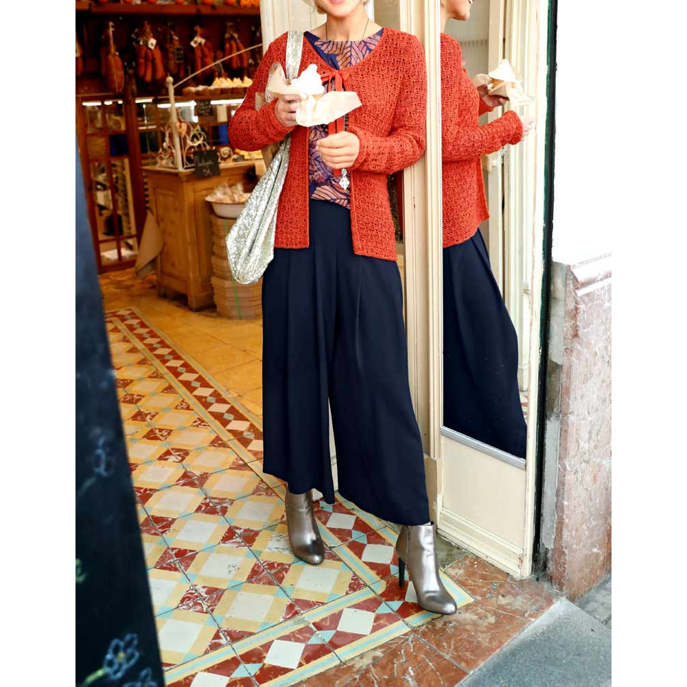 Strickjacke orange