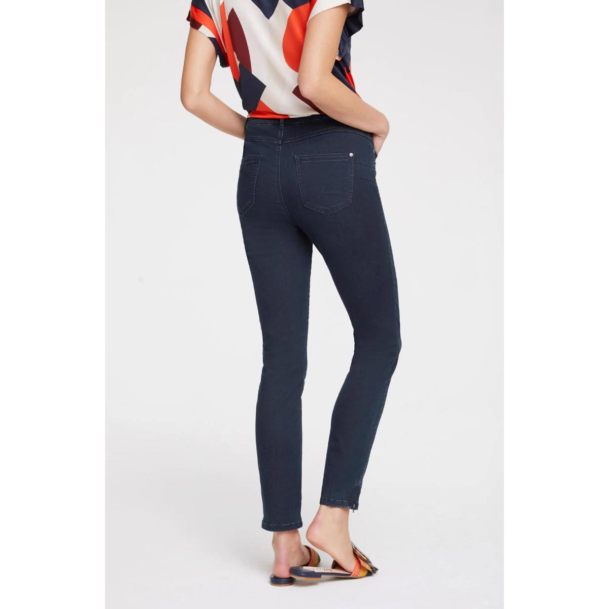 Designer-Bauchweg-Jeans dark denim