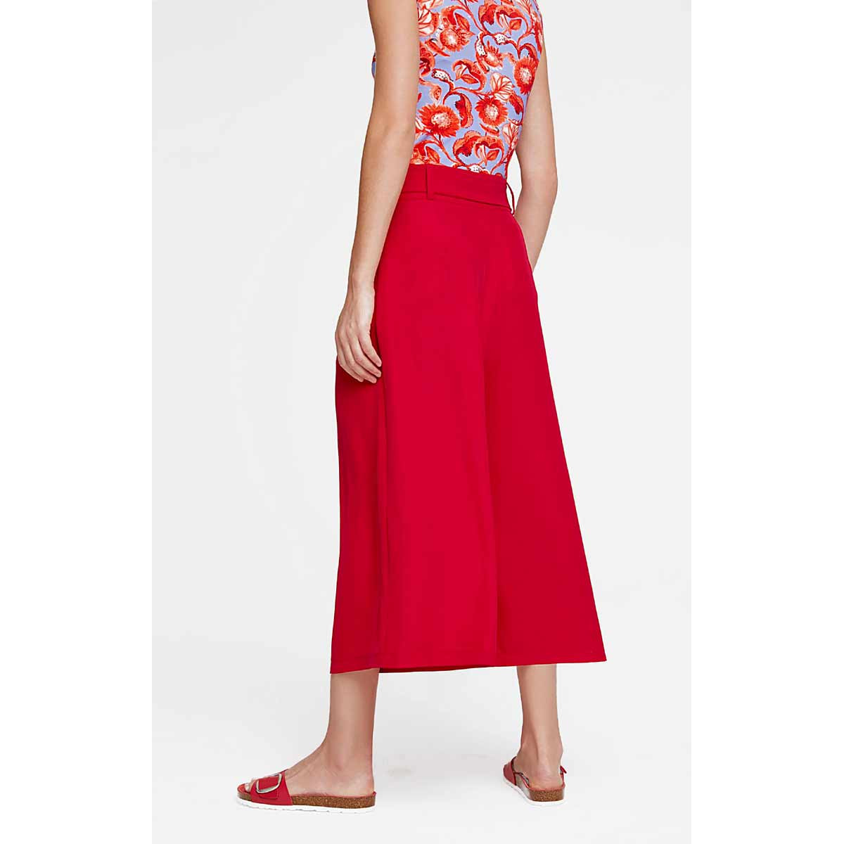 Designer-Culotte m. Gürtel rot