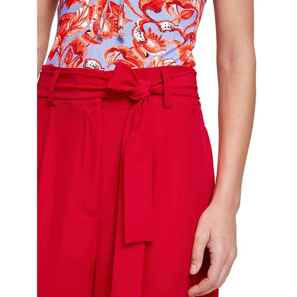 Designer-Culotte m. Gürtel rot